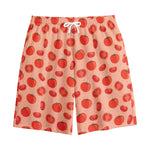 Cute Tomato Pattern Print Cotton Shorts
