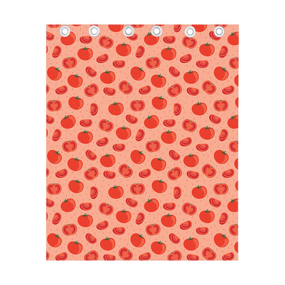 Cute Tomato Pattern Print Curtain