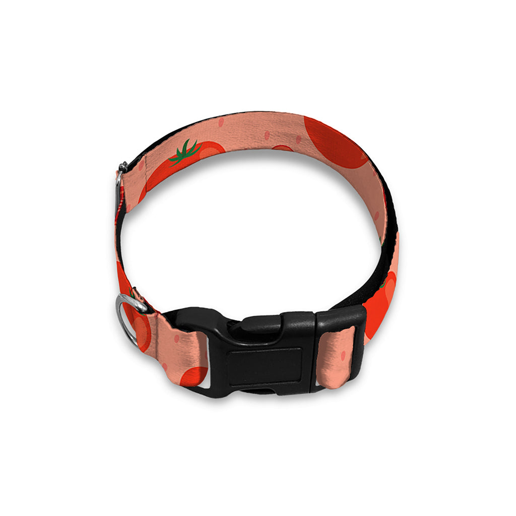 Cute Tomato Pattern Print Dog Collar