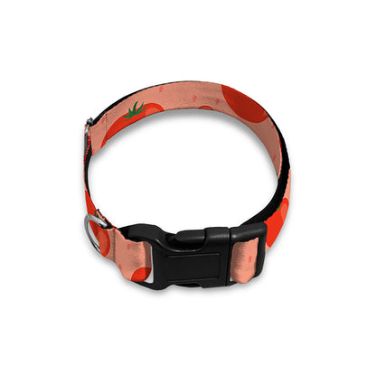 Cute Tomato Pattern Print Dog Collar