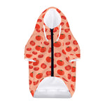 Cute Tomato Pattern Print Dog Zip Up Hoodie