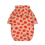Cute Tomato Pattern Print Dog Zip Up Hoodie