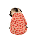 Cute Tomato Pattern Print Dog Zip Up Jacket