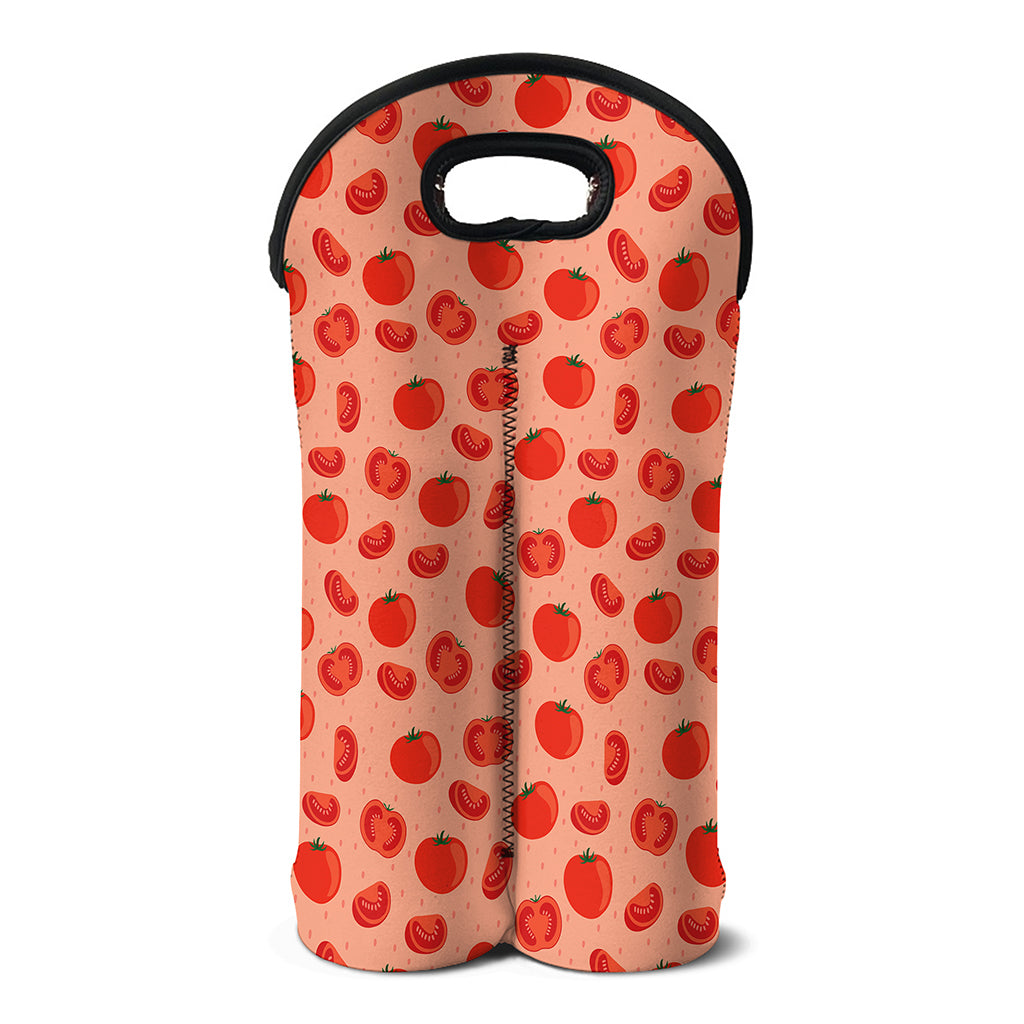 Cute Tomato Pattern Print Double Neoprene Wine Tote
