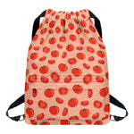 Cute Tomato Pattern Print Drawstring Backpack