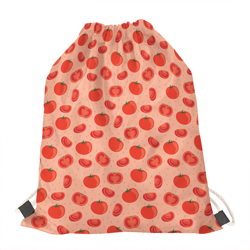 Cute Tomato Pattern Print Drawstring Bag