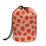 Cute Tomato Pattern Print Drawstring Makeup Bag