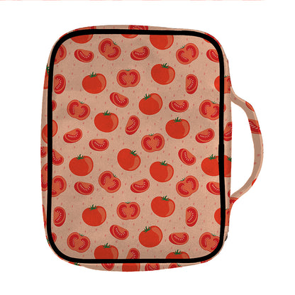 Cute Tomato Pattern Print Front Pocket Bible Bag