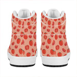 Cute Tomato Pattern Print High Top Leather Sneakers