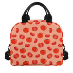Cute Tomato Pattern Print Insulated Lunch Bag
