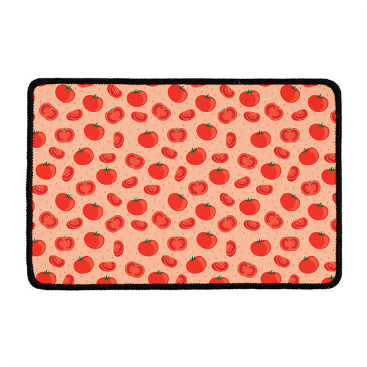 Cute Tomato Pattern Print Kitchen Mat