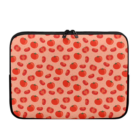 Cute Tomato Pattern Print Laptop Sleeve