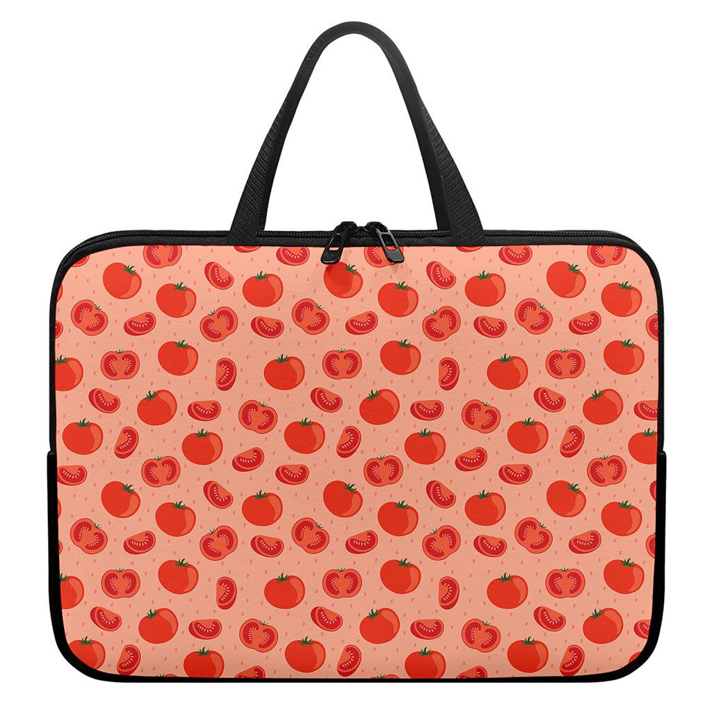 Cute Tomato Pattern Print Laptop Sleeve With Handle