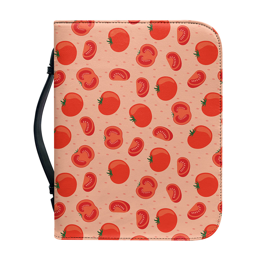 Cute Tomato Pattern Print Leather Bible Cover