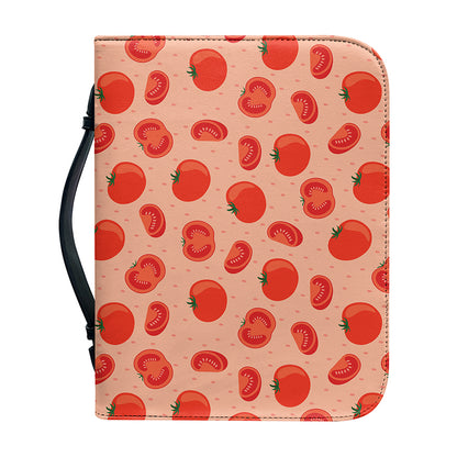 Cute Tomato Pattern Print Leather Bible Cover
