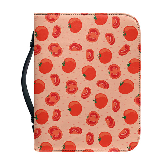 Cute Tomato Pattern Print Leather Bible Cover