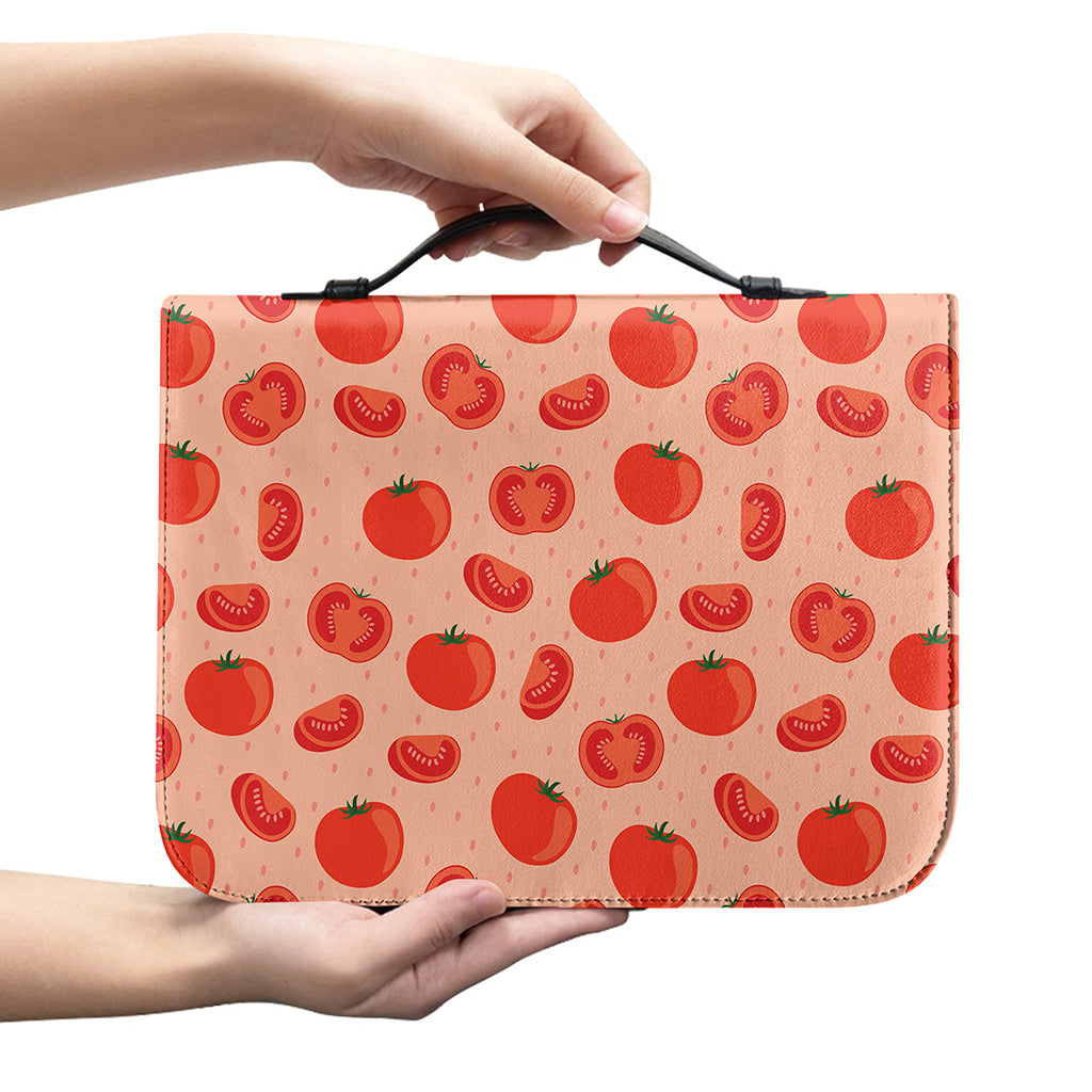 Cute Tomato Pattern Print Leather Bible Cover