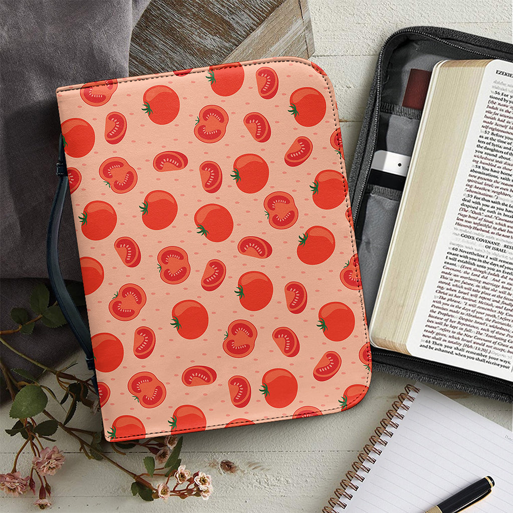 Cute Tomato Pattern Print Leather Bible Cover