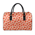 Cute Tomato Pattern Print Leather Duffel Bag