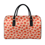 Cute Tomato Pattern Print Leather Duffle Bag
