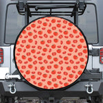 Cute Tomato Pattern Print Leather Spare Tire Cover