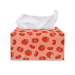 Cute Tomato Pattern Print Leather Tissue Box Cover