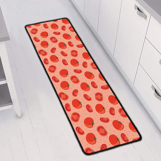 Cute Tomato Pattern Print Long Kitchen Mat