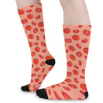 Cute Tomato Pattern Print Long Socks