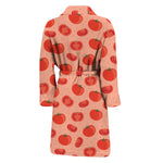 Cute Tomato Pattern Print Men's Bathrobe