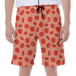 Cute Tomato Pattern Print Men's Beach Shorts