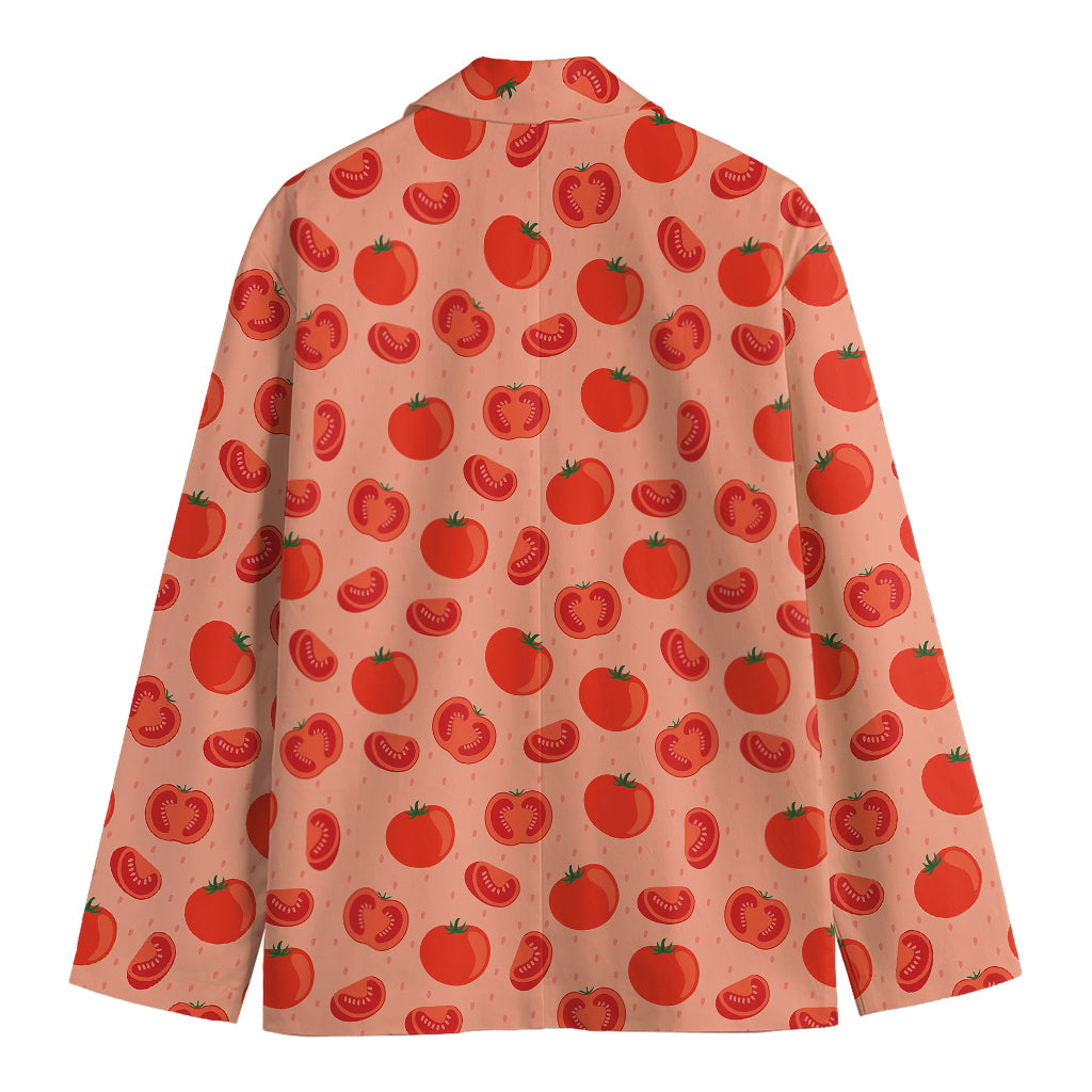 Cute Tomato Pattern Print Men's Blazer