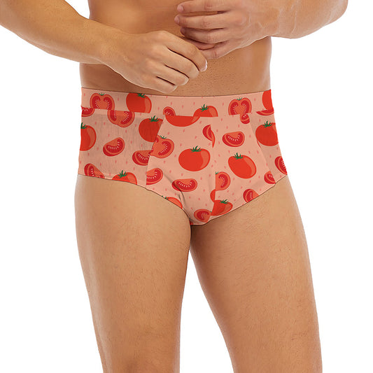 Cute Tomato Pattern Print Men's Briefs