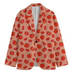 Cute Tomato Pattern Print Men's Cotton Blazer