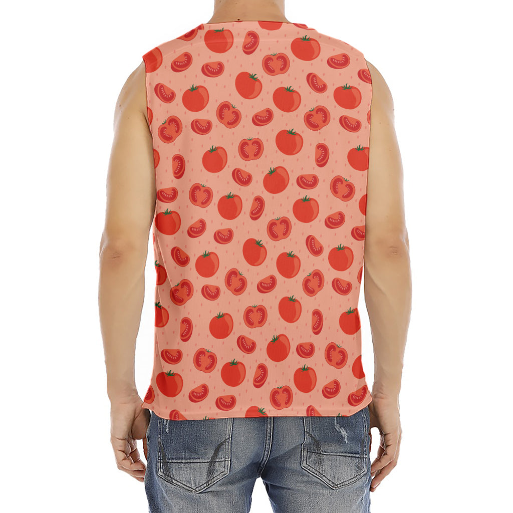 Cute Tomato Pattern Print Men's Fitness Tank Top