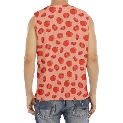 Cute Tomato Pattern Print Men's Fitness Tank Top