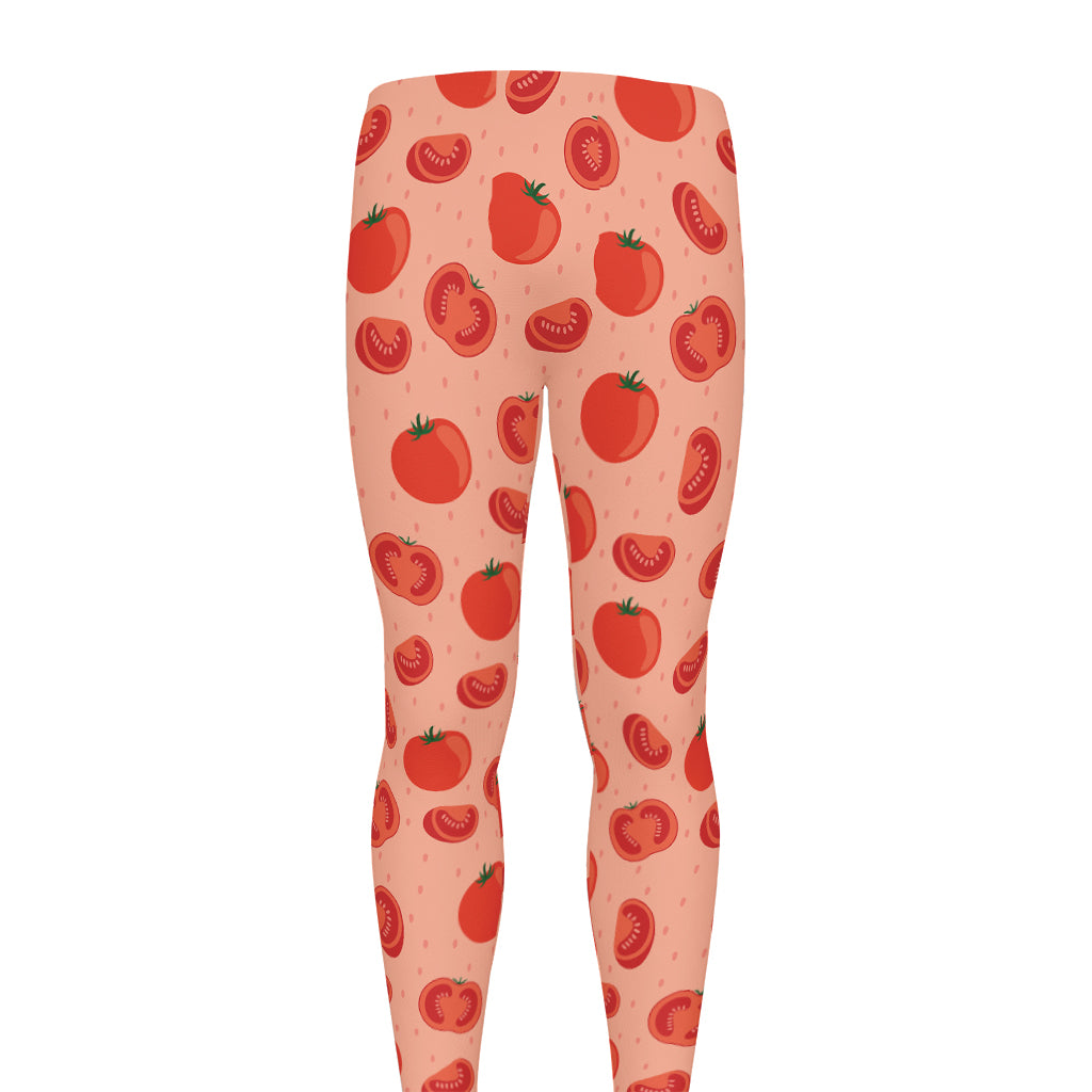 Cute Tomato Pattern Print Men's leggings