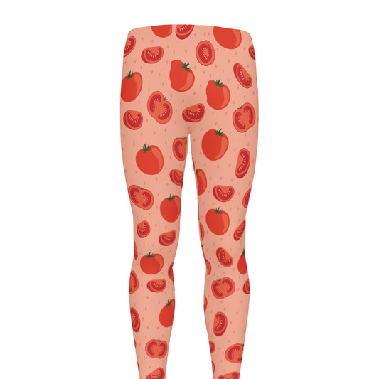 Cute Tomato Pattern Print Men's leggings