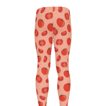 Cute Tomato Pattern Print Men's leggings