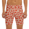 Cute Tomato Pattern Print Men's Long Boxer Briefs