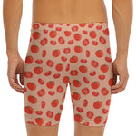Cute Tomato Pattern Print Men's Long Boxer Briefs