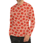 Cute Tomato Pattern Print Men's Long Sleeve Rash Guard
