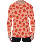 Cute Tomato Pattern Print Men's Long Sleeve T-Shirt