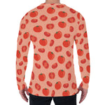 Cute Tomato Pattern Print Men's Long Sleeve T-Shirt