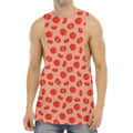 Cute Tomato Pattern Print Men's Muscle Tank Top