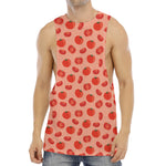 Cute Tomato Pattern Print Men's Muscle Tank Top