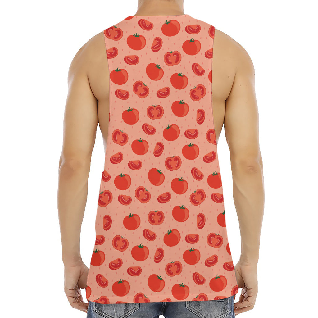 Cute Tomato Pattern Print Men's Muscle Tank Top
