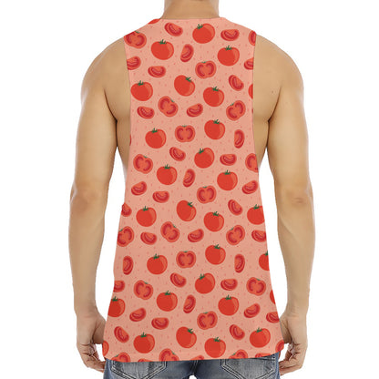 Cute Tomato Pattern Print Men's Muscle Tank Top