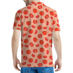 Cute Tomato Pattern Print Men's Polo Shirt