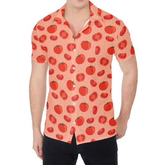 Cute Tomato Pattern Print Men's Shirt