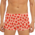 Cute Tomato Pattern Print Men's Short Boxer Briefs